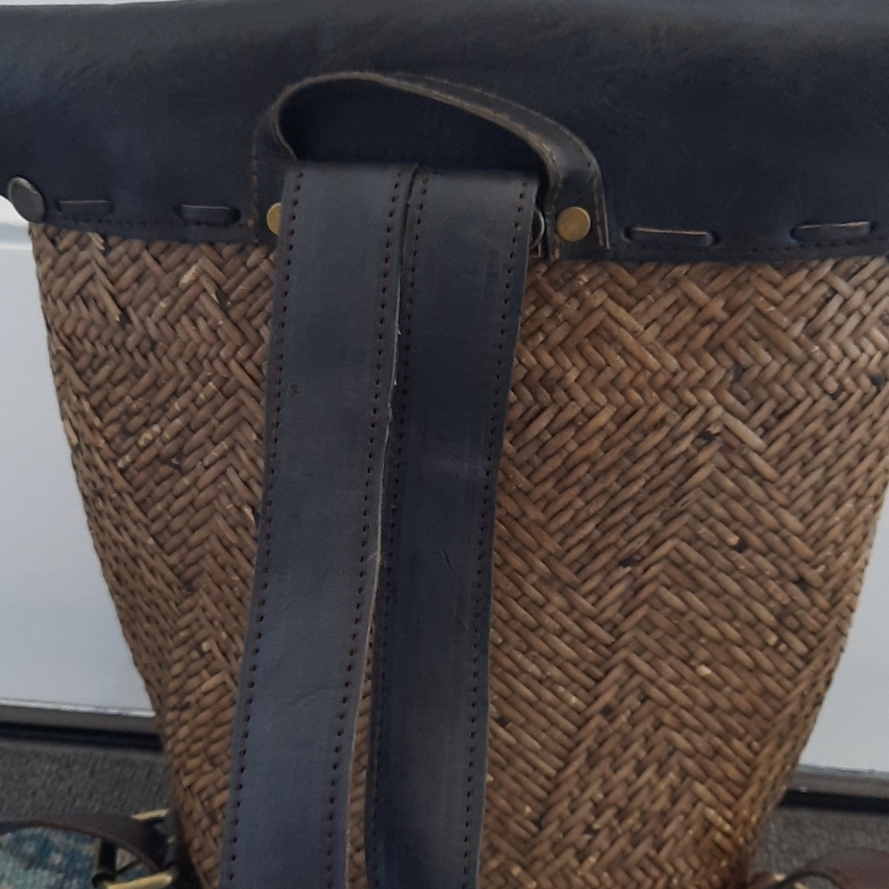 Free People Weaved Backpack Hand Woven - Picture 4 of 6